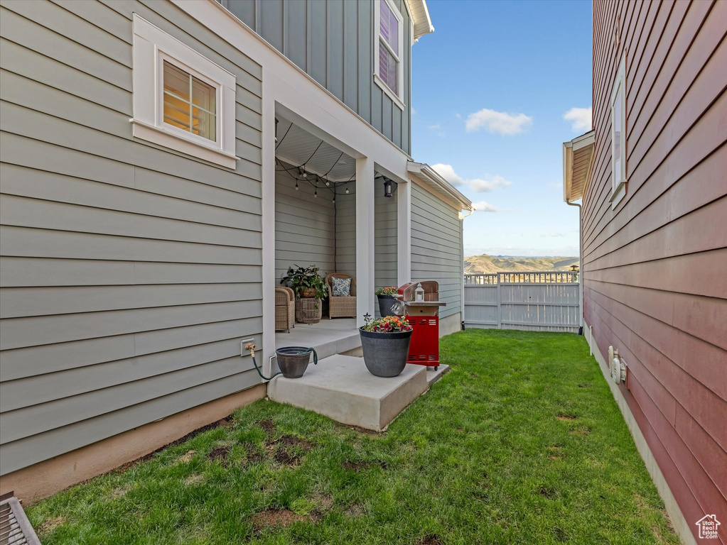 View of yard with a patio