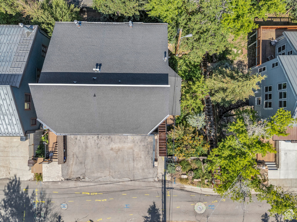 View from above of property