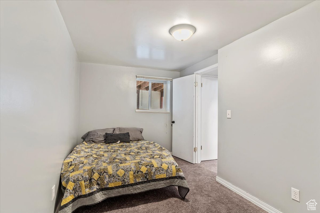 Bedroom featuring carpet floors