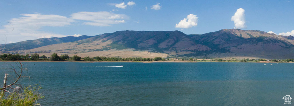 Water view with a mountain backdrop