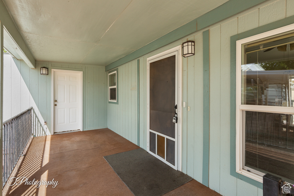 View of exterior entry