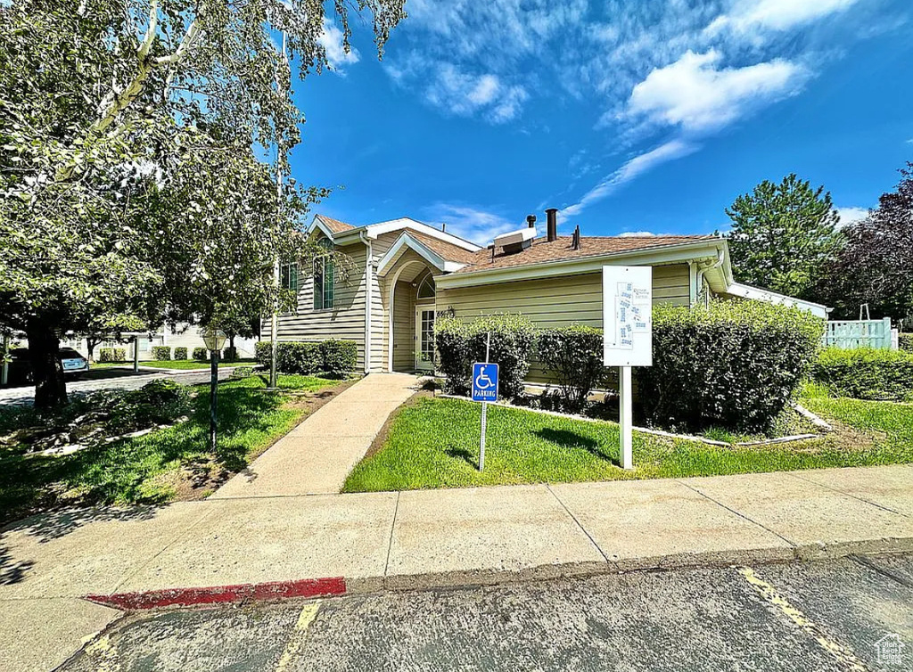 View of split level home
