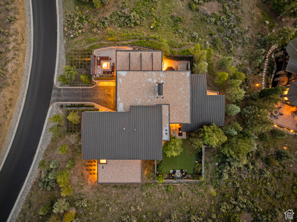 View from above of property