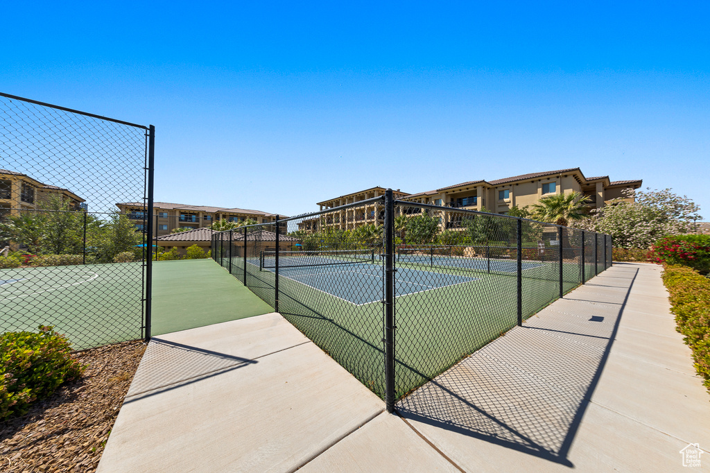 View of tennis court
