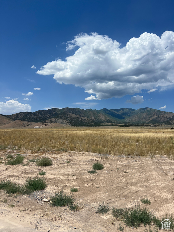 Mountain view with rural landscape