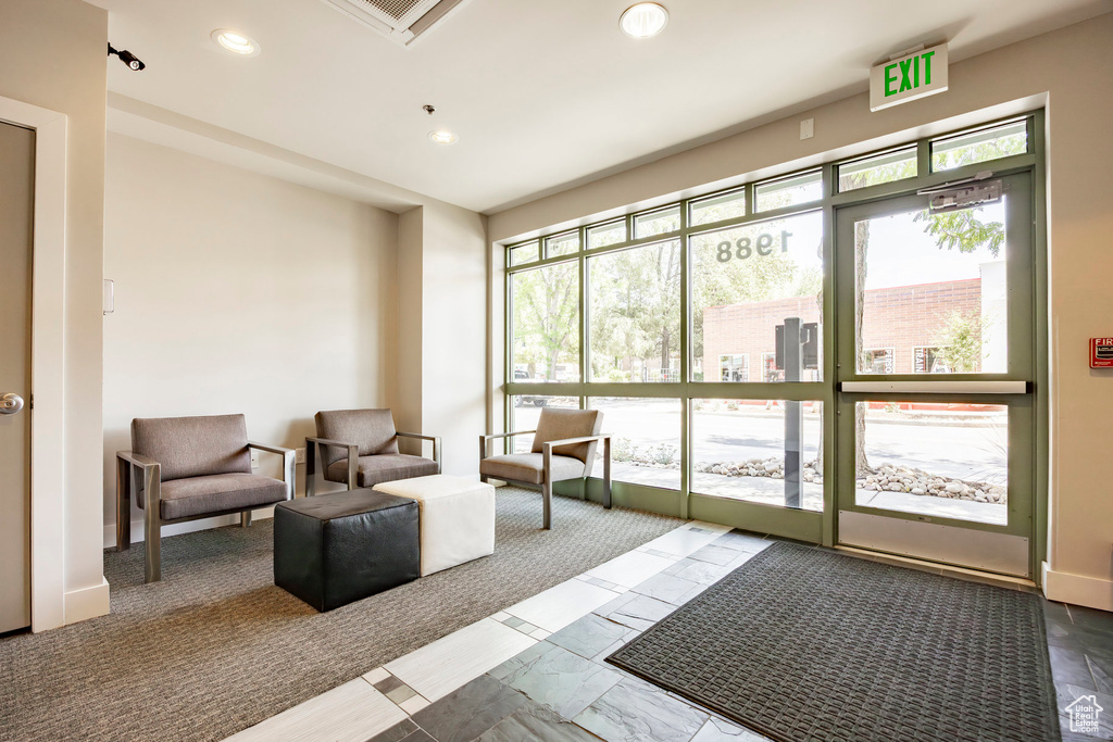 Common area with recessed lighting