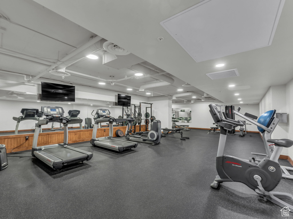 View of workout area