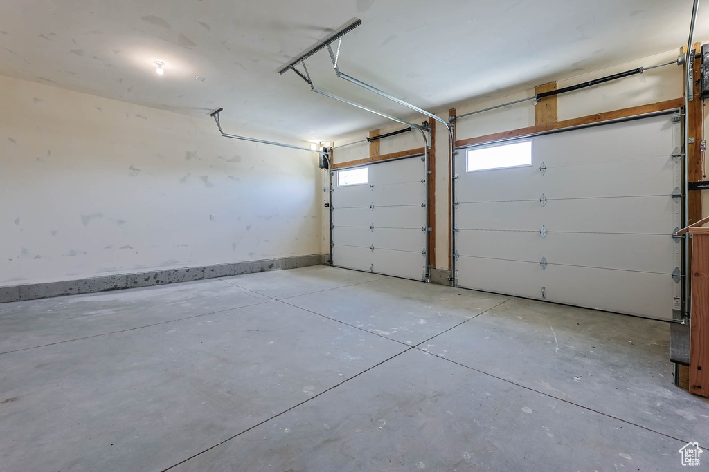 Garage with baseboards