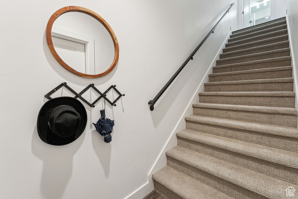 Staircase with baseboards