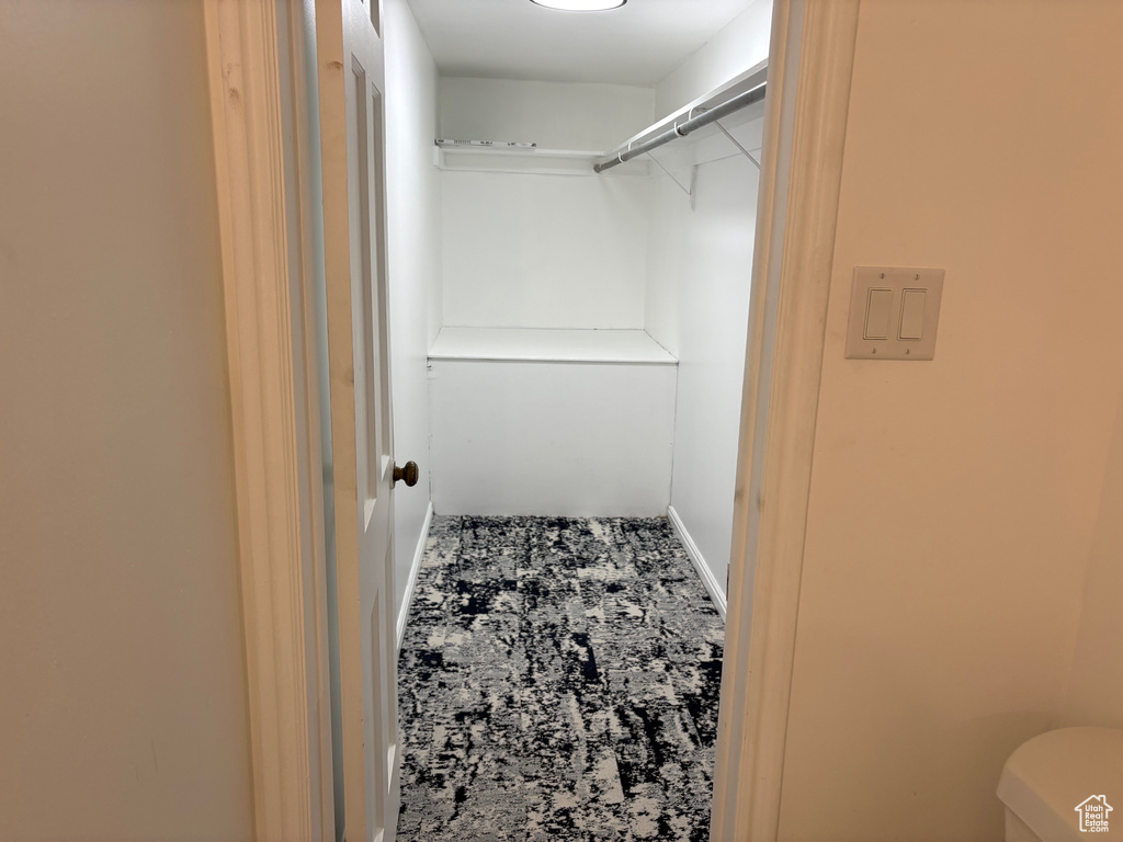View of walk in closet