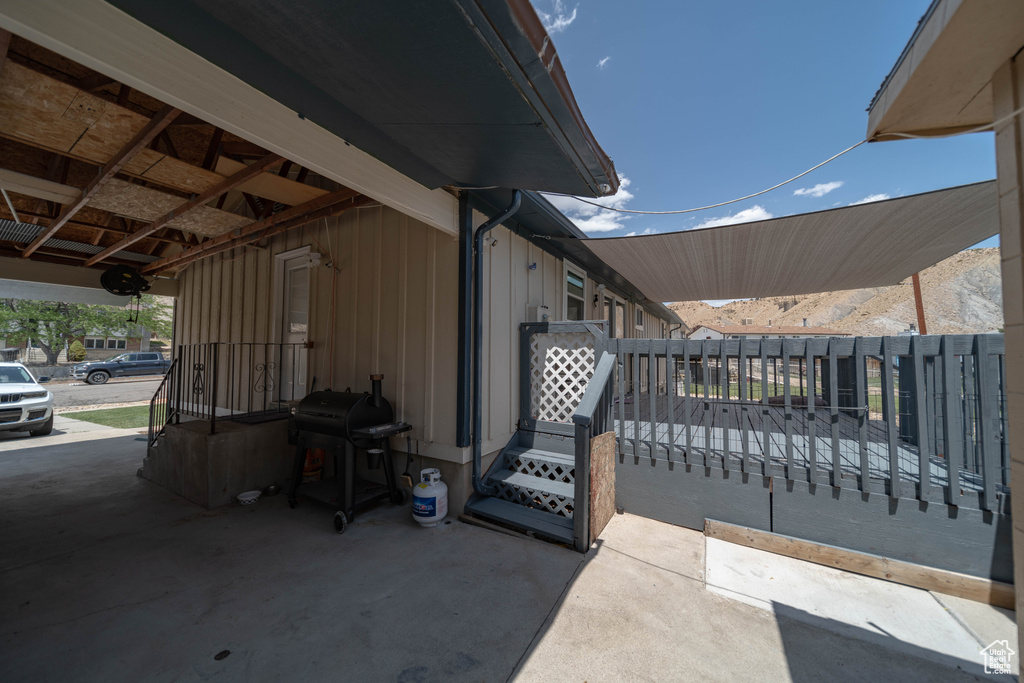 View of patio / terrace with a grill