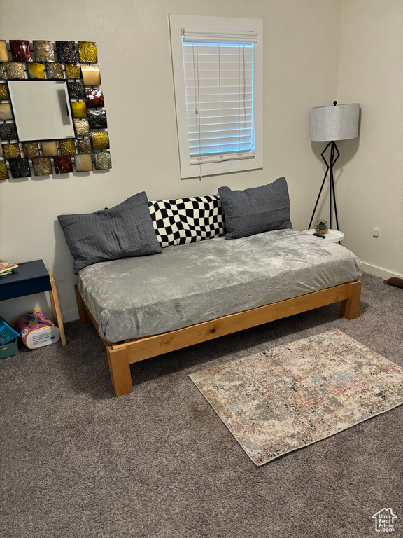Bedroom with carpet and baseboards