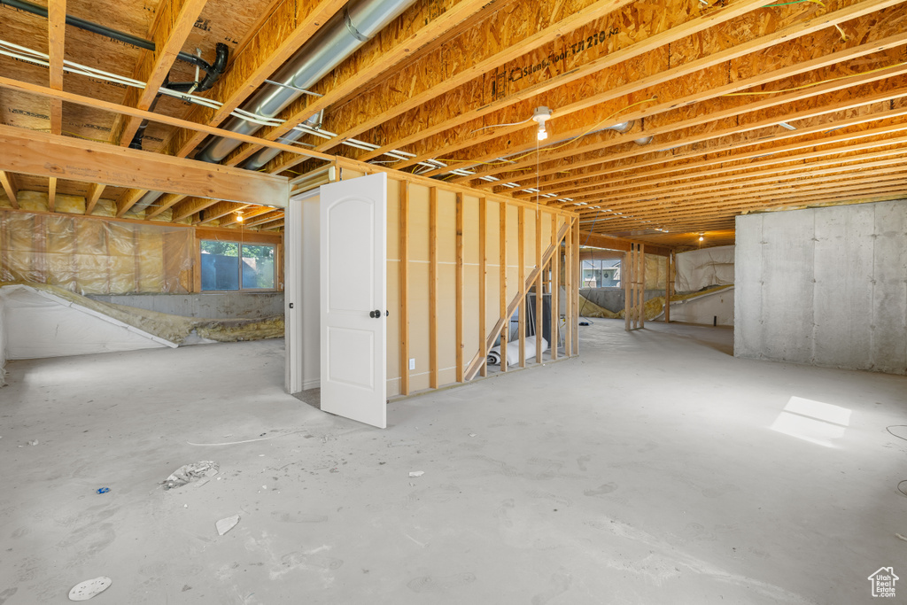 Below grade area featuring healthy amount of natural light