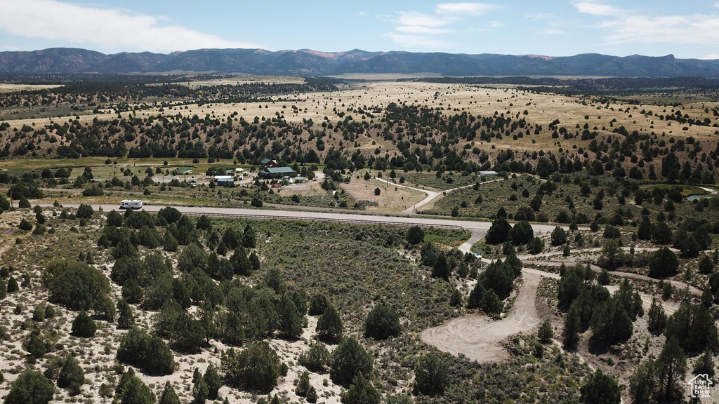 Mountain view with rural landscape