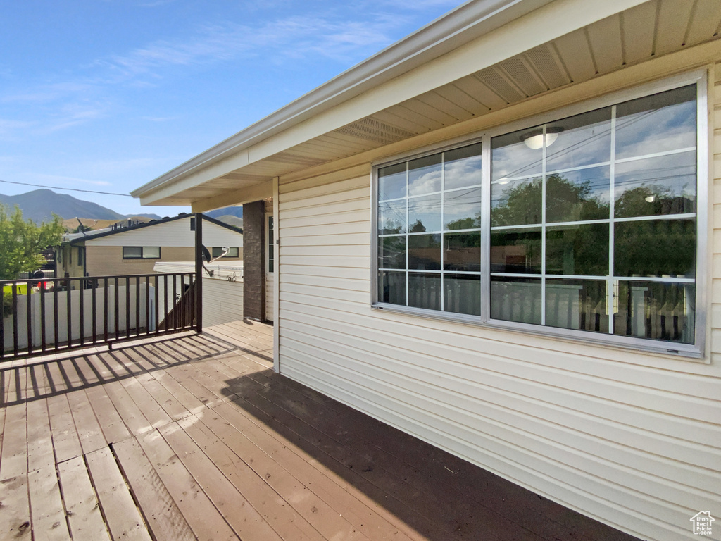 Deck with a mountain view