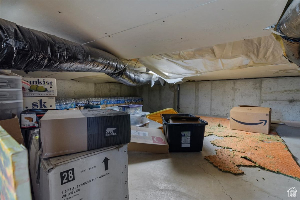 View of unfinished basement