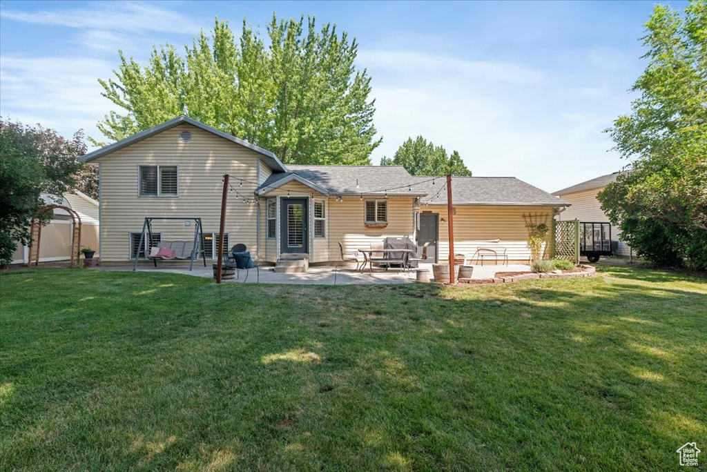 Back of house featuring a patio