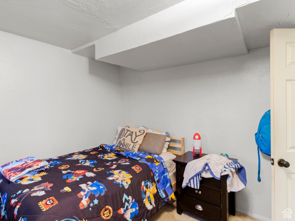 Bedroom featuring carpet flooring