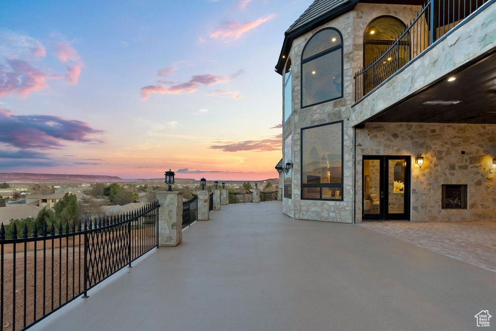 Patio / terrace featuring a patio and french doors