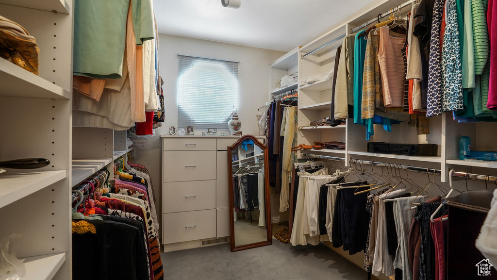 View of spacious closet