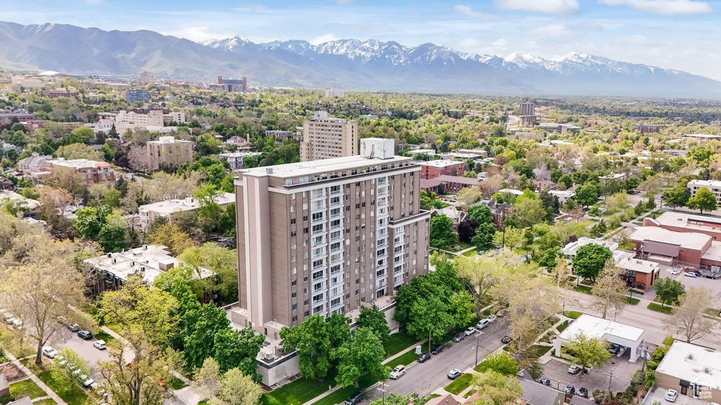 View of urban area featuring mountains