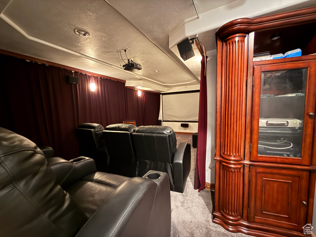 Cinema with carpet flooring