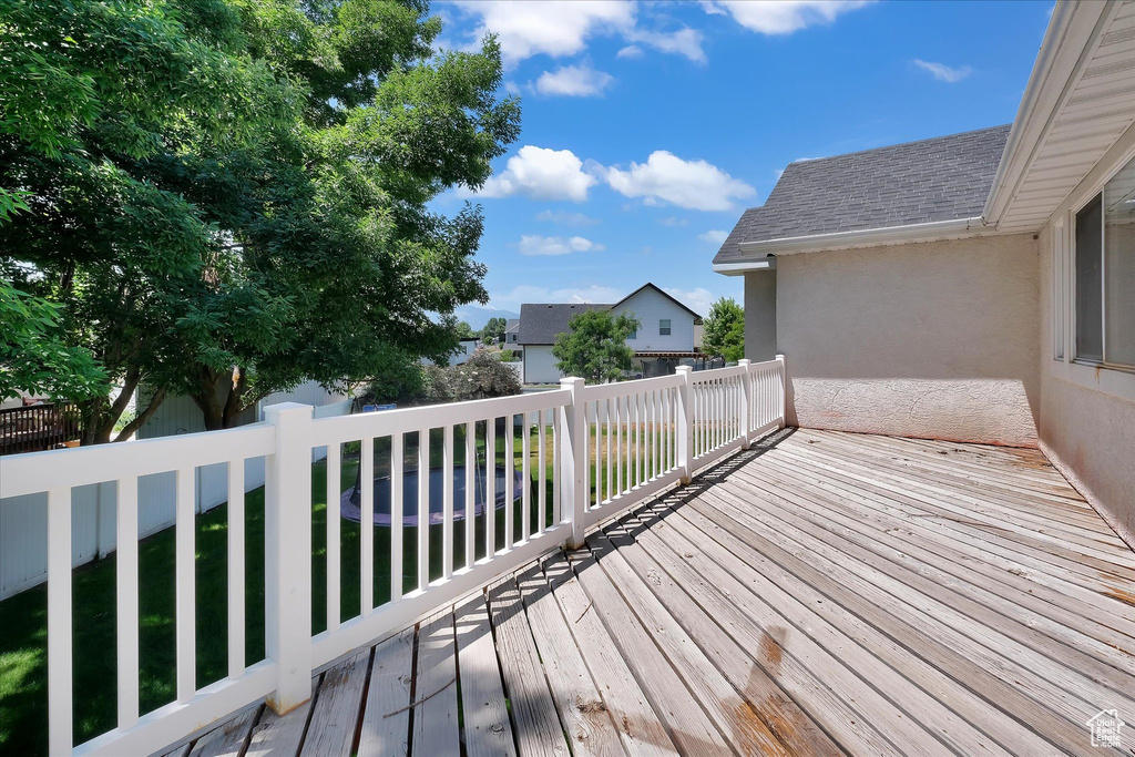 View of wooden terrace