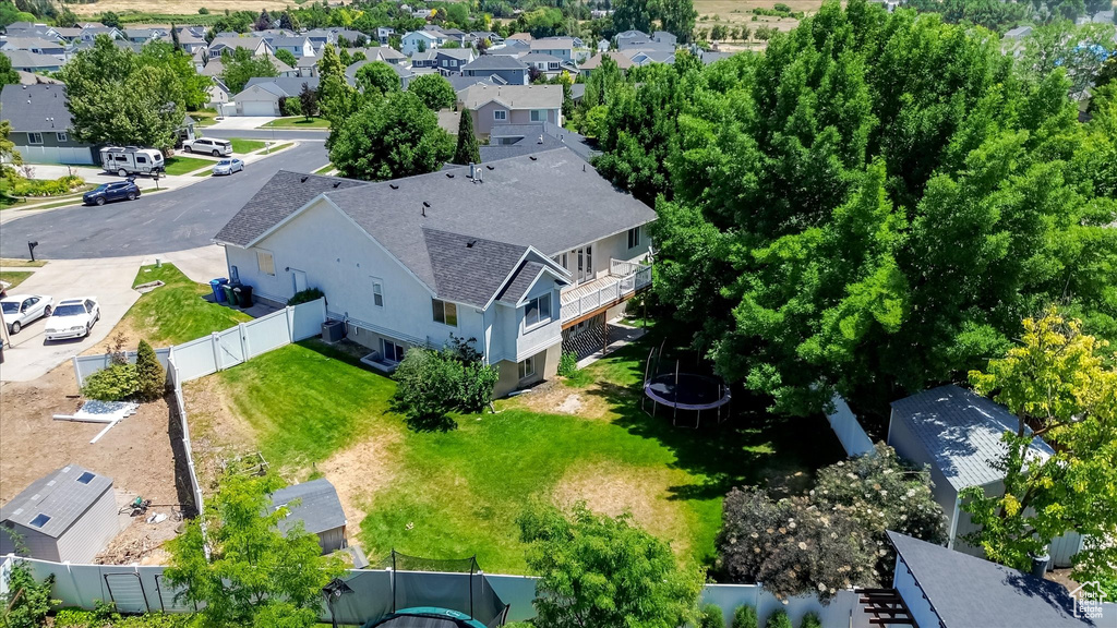 Aerial view of residential area