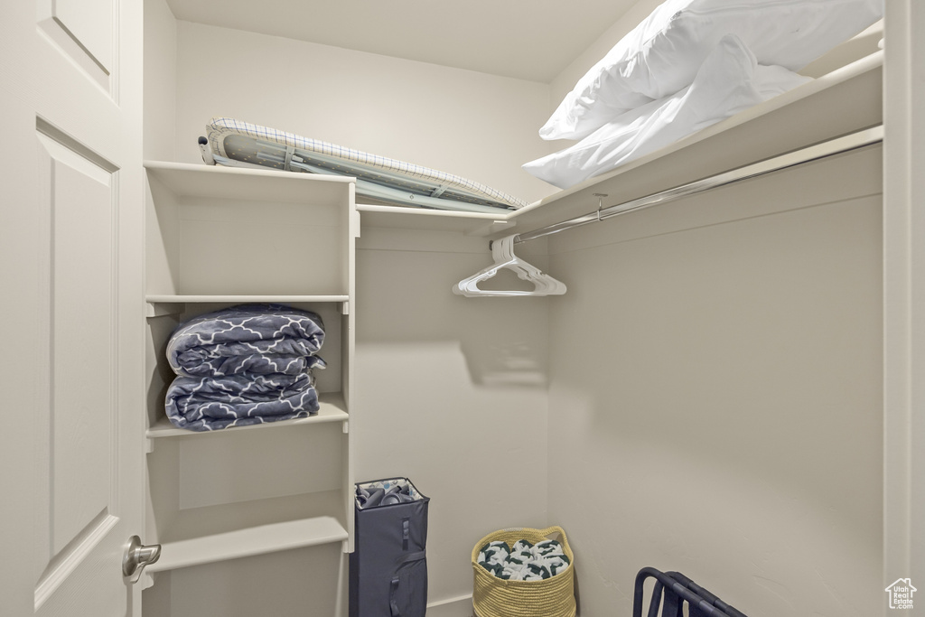 View of walk in closet