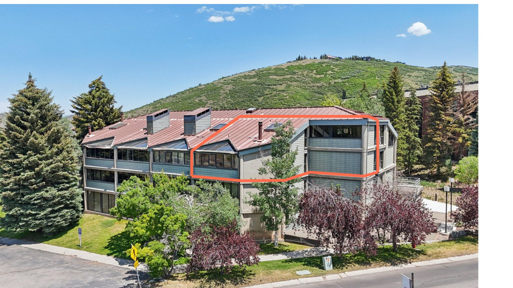 View of building exterior with a mountain view