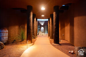 Corridor featuring ornate columns
