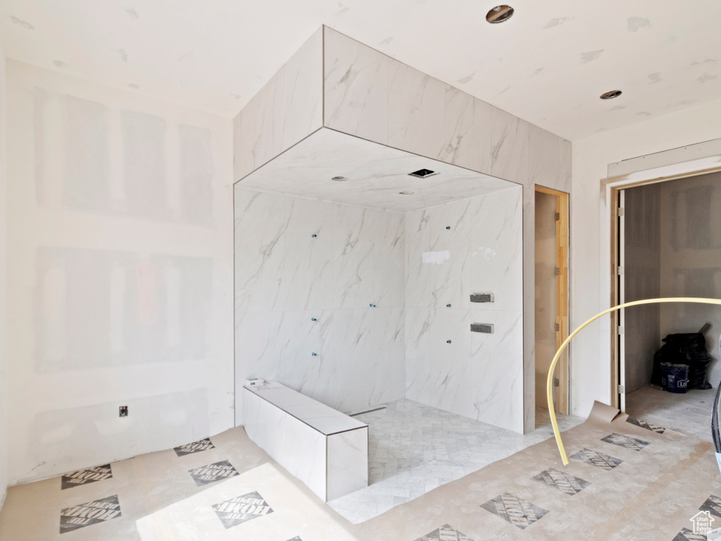 Bathroom featuring a shower