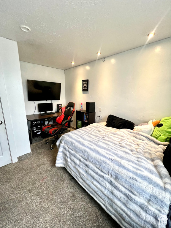 Bedroom featuring carpet floors and recessed lighting
