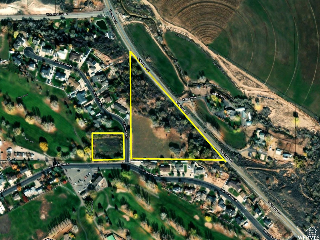 Map / location with property parcel outlined
