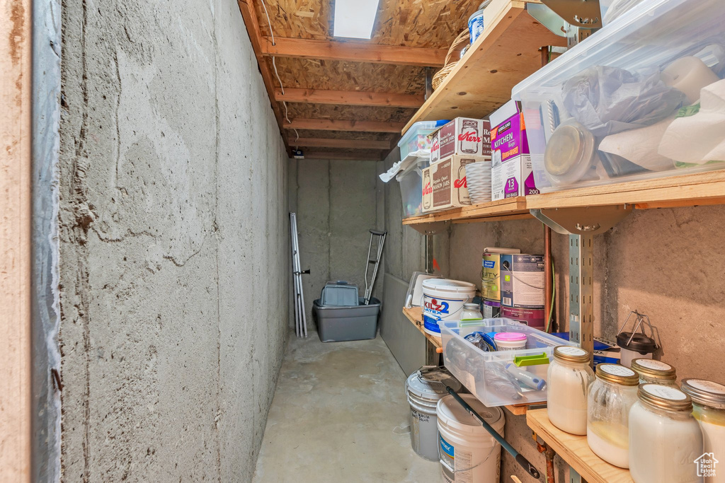 View of storage room