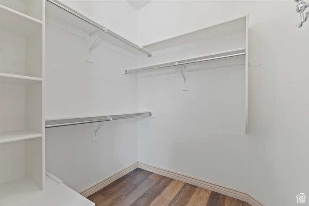 Spacious closet featuring wood finished floors