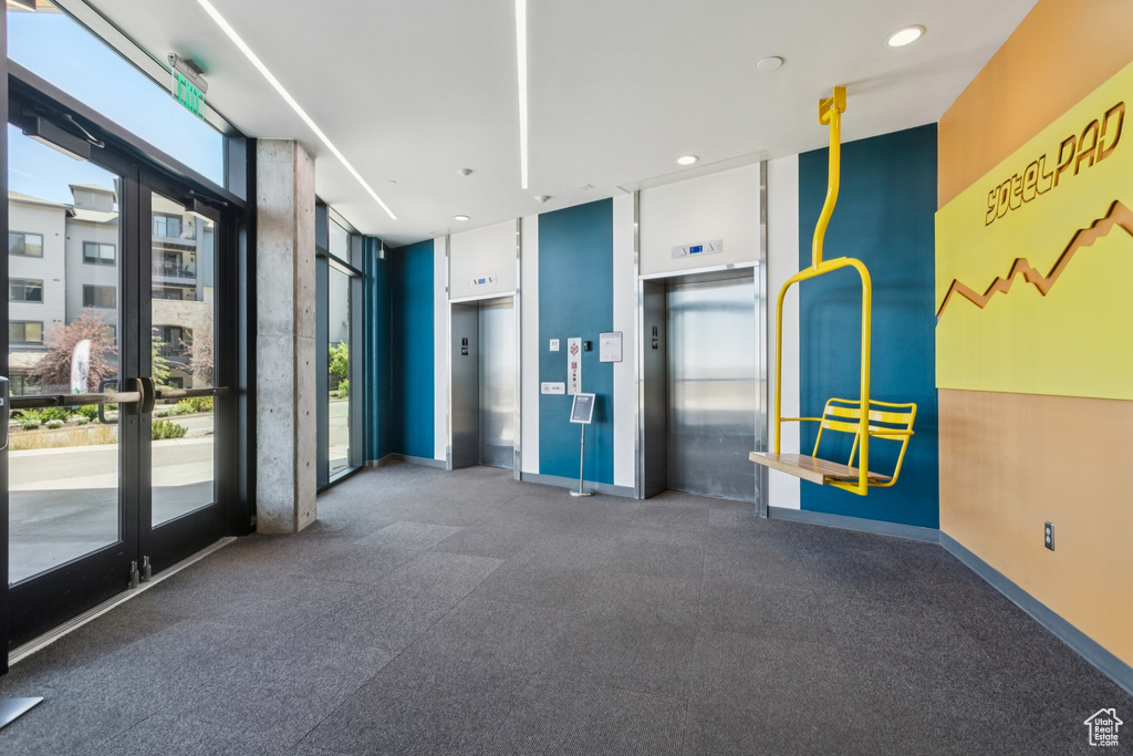 Lobby featuring recessed lighting