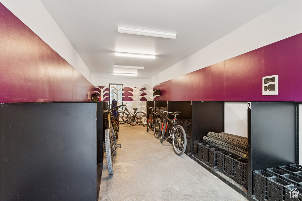 Interior space with carpet