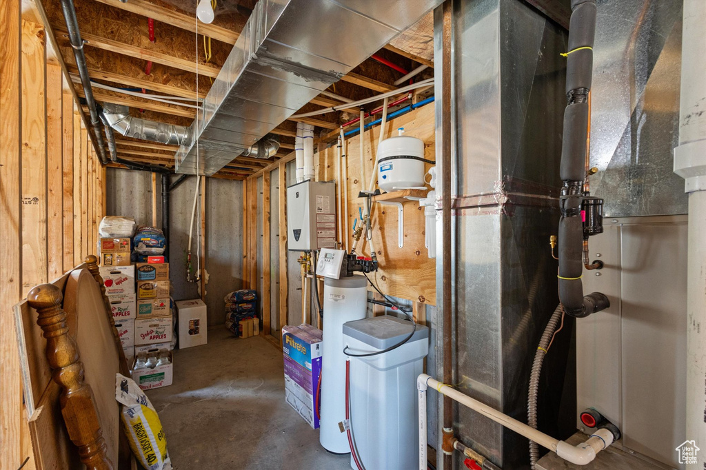 View of unfinished basement