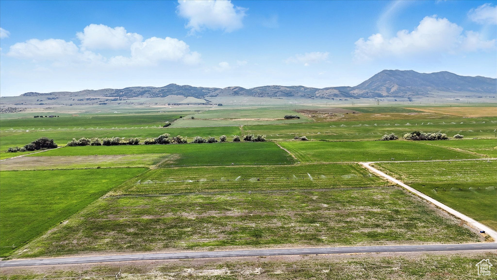 Mountain view with rural landscape
