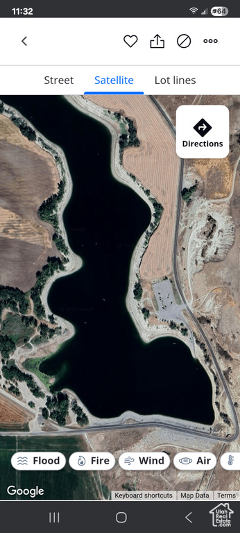 Aerial view of property's location