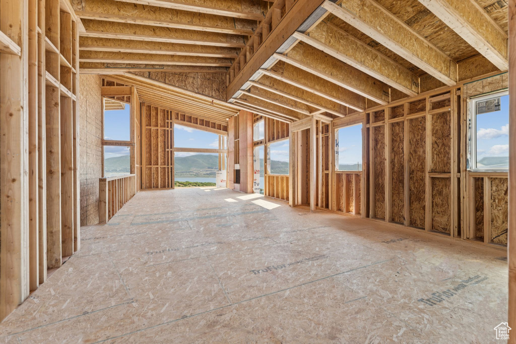 Miscellaneous room featuring plenty of natural light and a water view