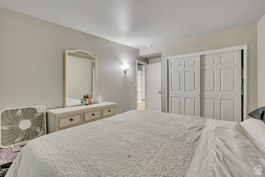 Bedroom with a closet