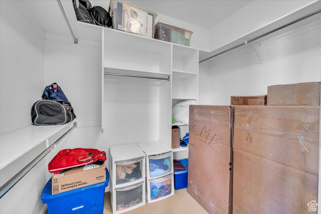 View of walk in closet