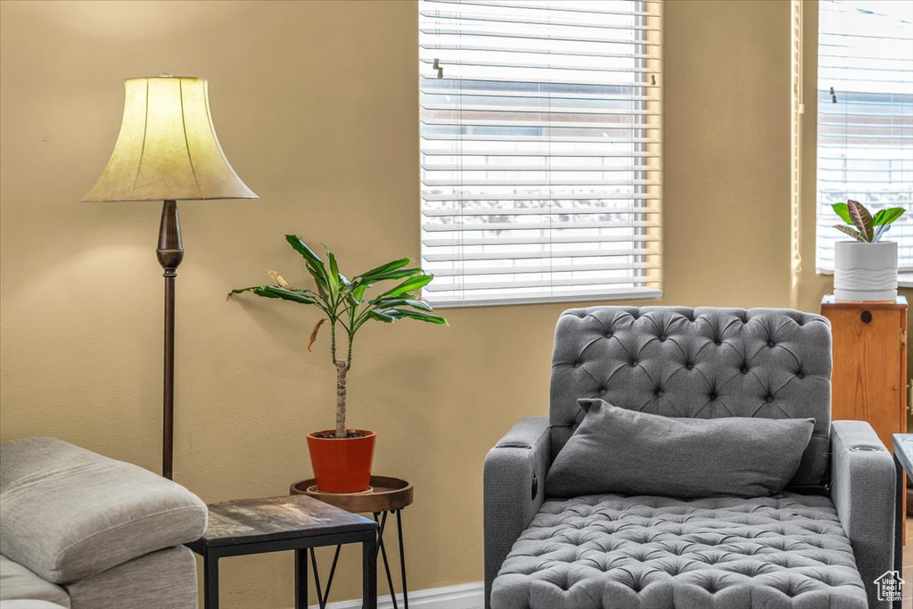 Living area with baseboards