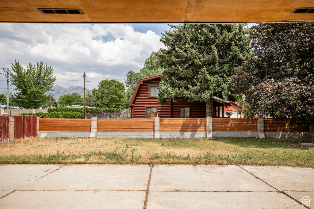 View of home's exterior with a patio area