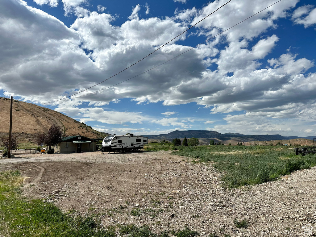 Mountain view featuring rural landscape
