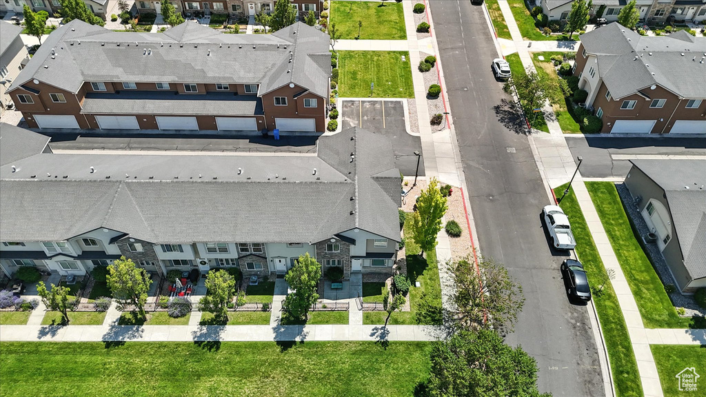 Aerial view of residential area