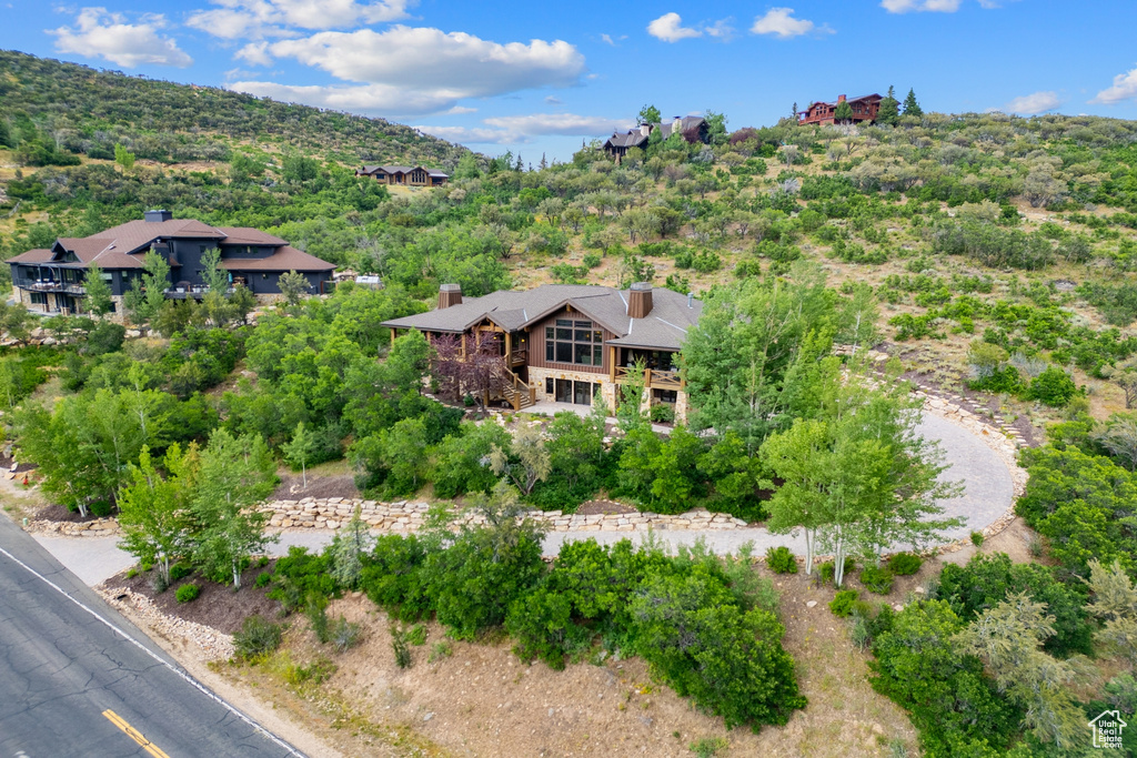 View from above of property