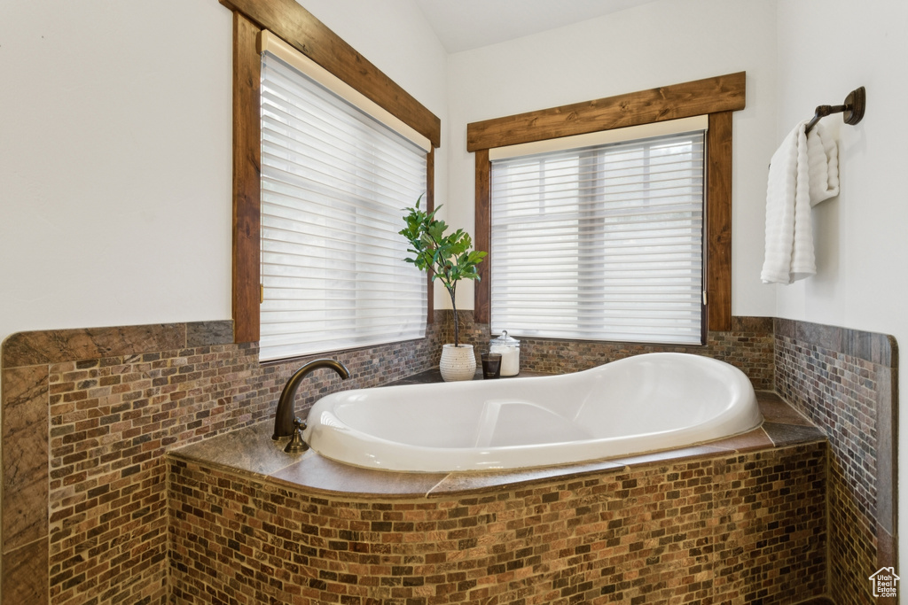 Bathroom with a garden tub
